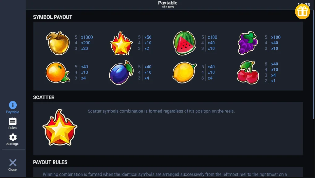 how to play Fruit Nova slot game