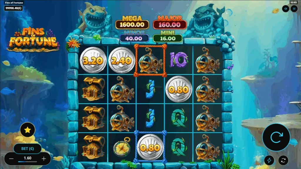 Fins of fortune slot game screenshot