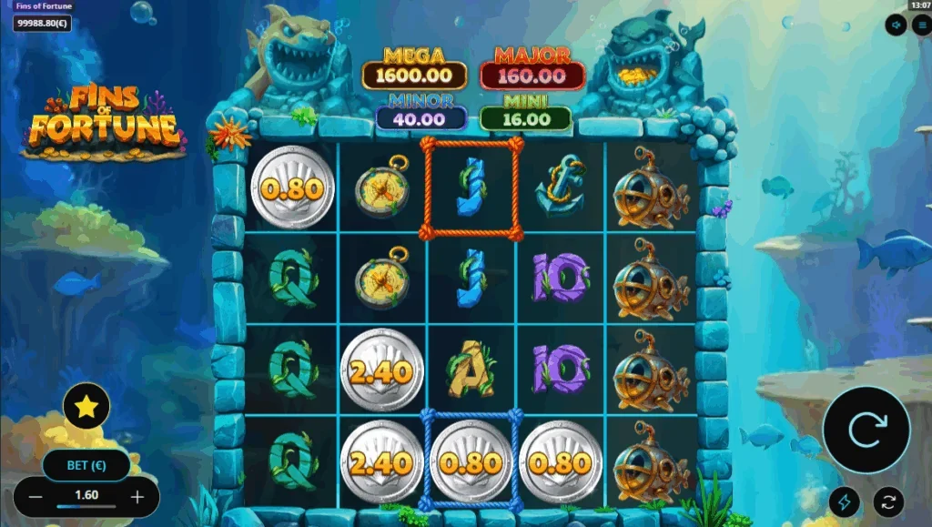 Fins of fortune slot features and rtp