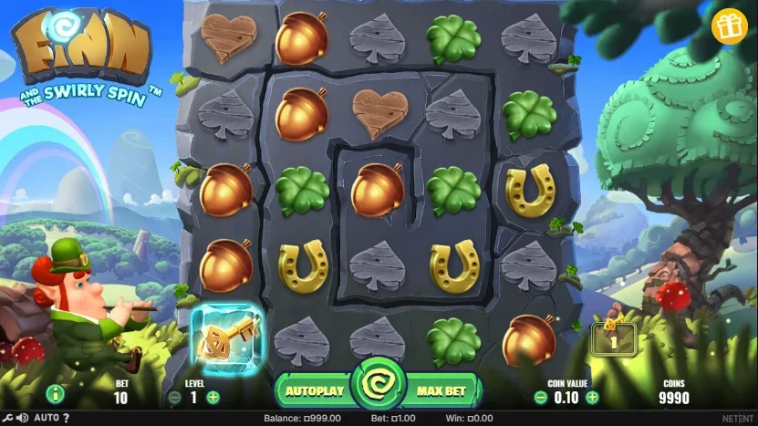 Finn and the swirly spin slot game screenshot