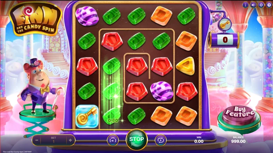 Finn and the candy spin slot game screenshot