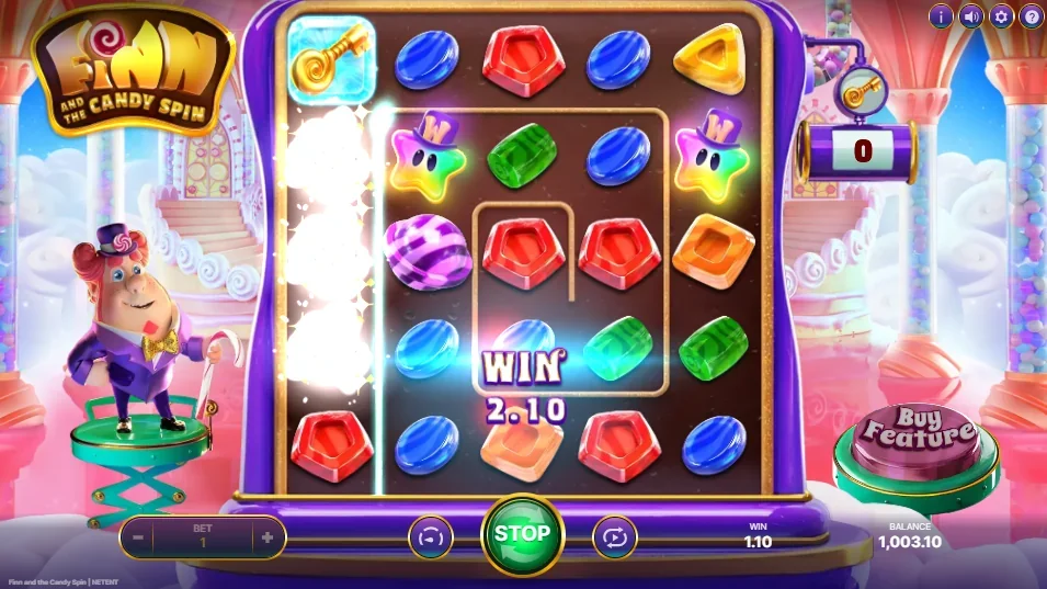 Finn and the candy spin slot game