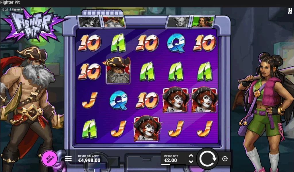 Fighter pit slot game screenshot