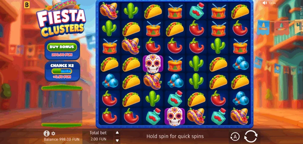 Fiesta clusters slot game screenshot