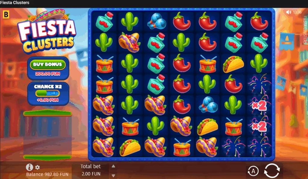 Fiesta clusters slot features and rtp