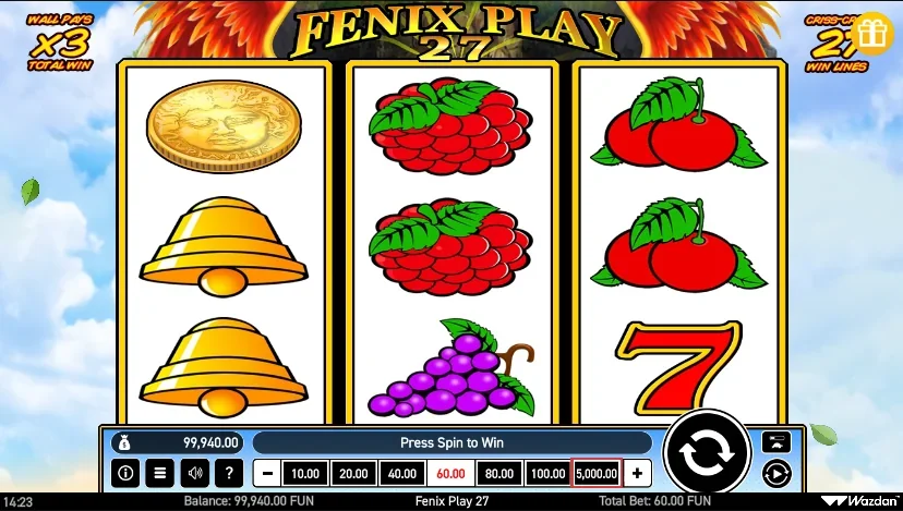 Fenix play 27 slot game screenshot