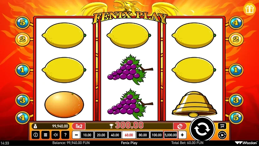 Fenix play slot game screenshot