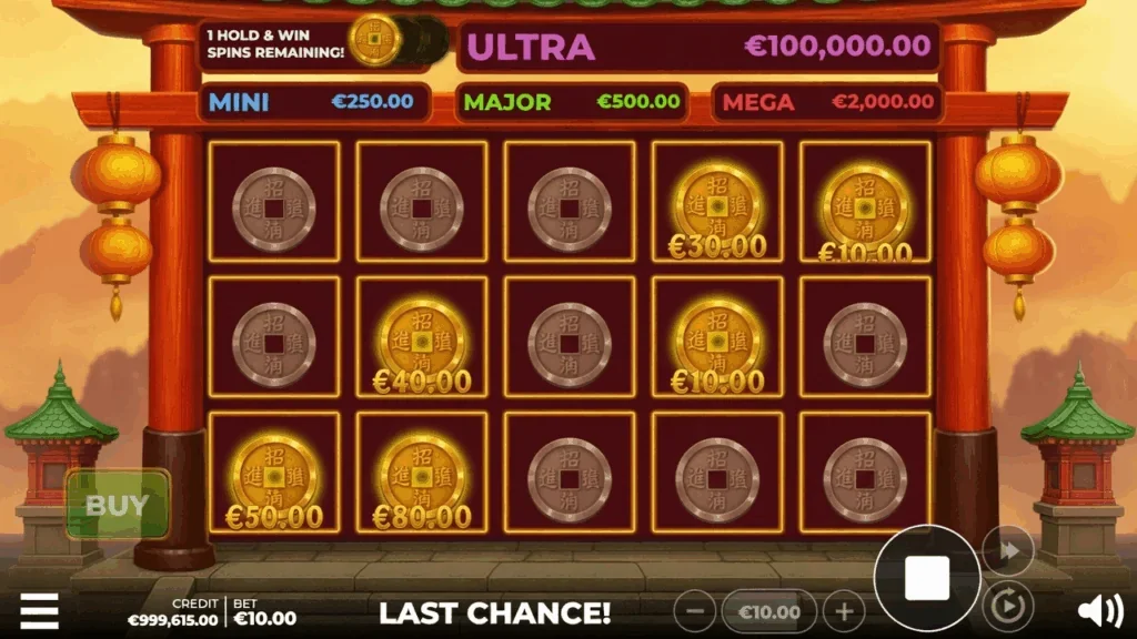 Feng shui fortune slot game screenshot