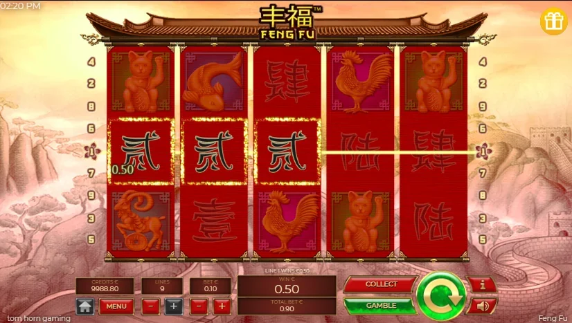 Feng fu slot features and rtp