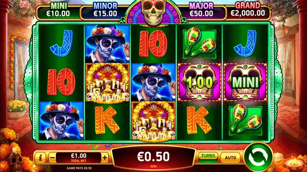 Feliz día de los muertos slot features and rtp