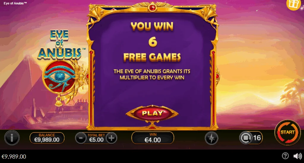 Eye Of Anubis slot features and rtp