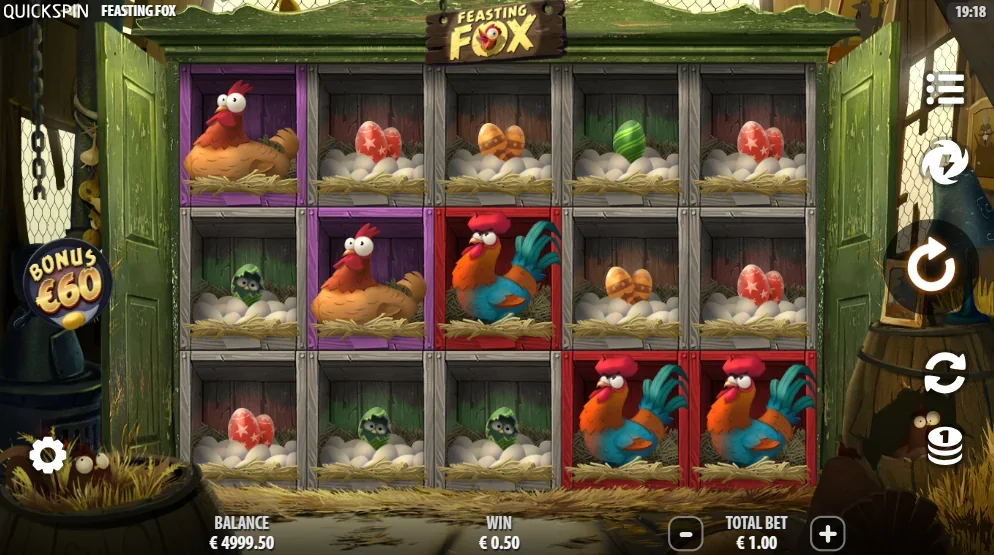 Feasting fox slot game screenshot