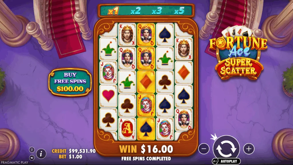 Fortune Ace Super Scatter slot game screenshot