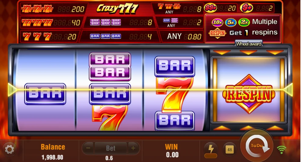 Crazy 777 slot features and rtp