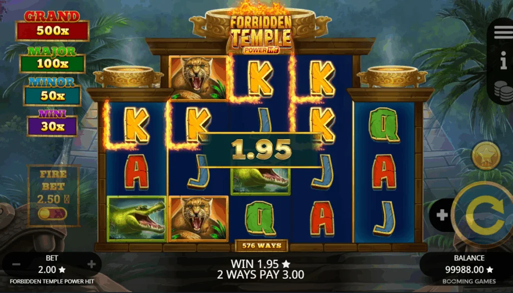 Forbidden Temple Power Hit slot features and rtp