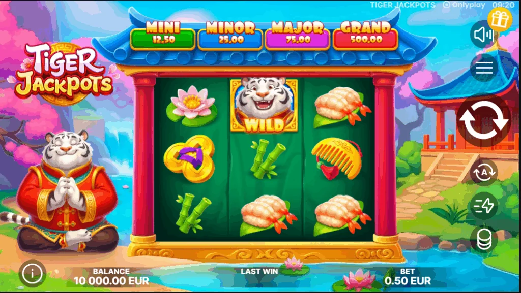 Tiger Jackpots demo gameplay