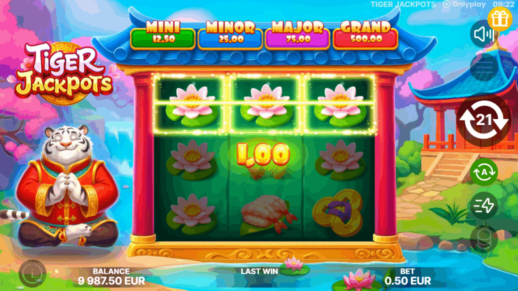 Tiger Jackpots slot features and rtp