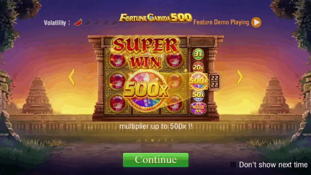 how to play Fortune Garuda 500 slot game