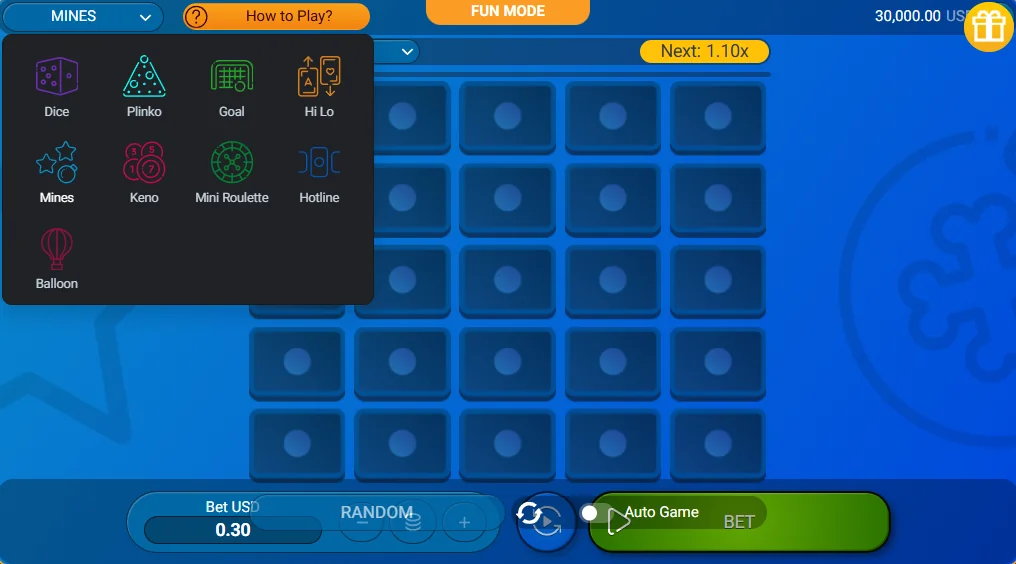 how to play Mines slot game