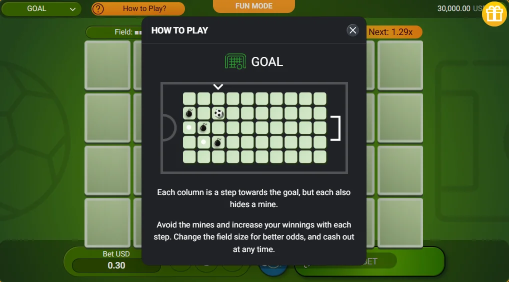 how to play Goal slot game