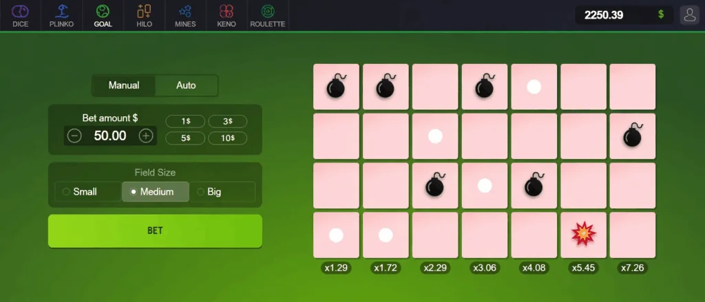 Goal slot features and rtp