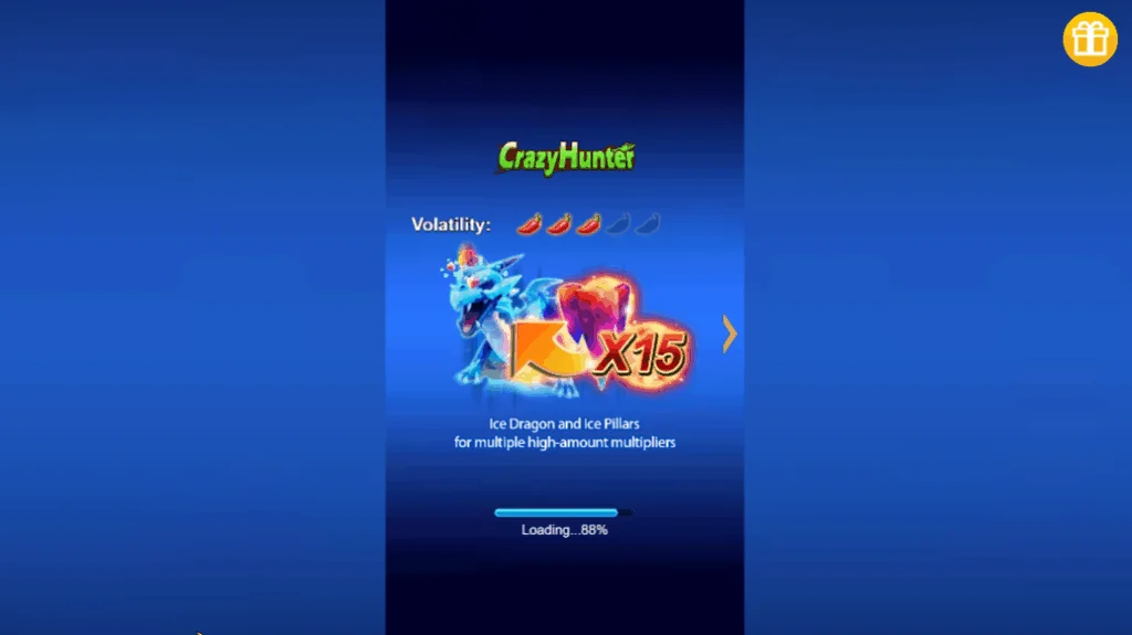 Crazy Hunter slot game screenshot