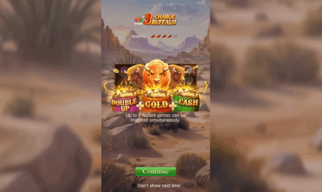 3 Charge Buffalo slot game screenshot