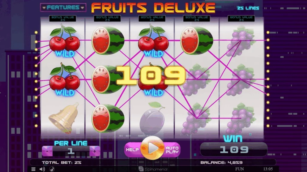 Fruits Deluxe demo gameplay how to play
