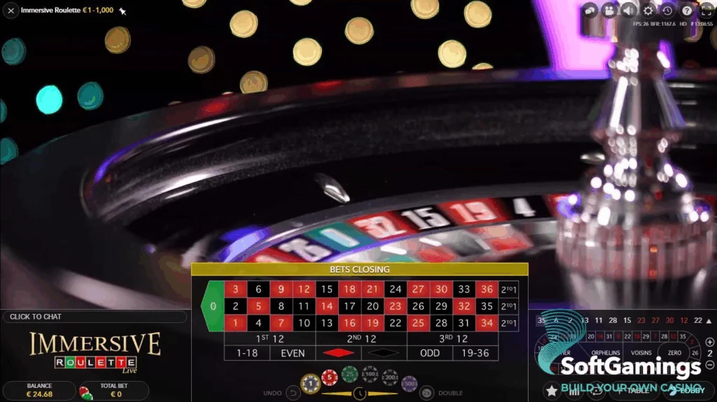 Immersive Roulette gameplay