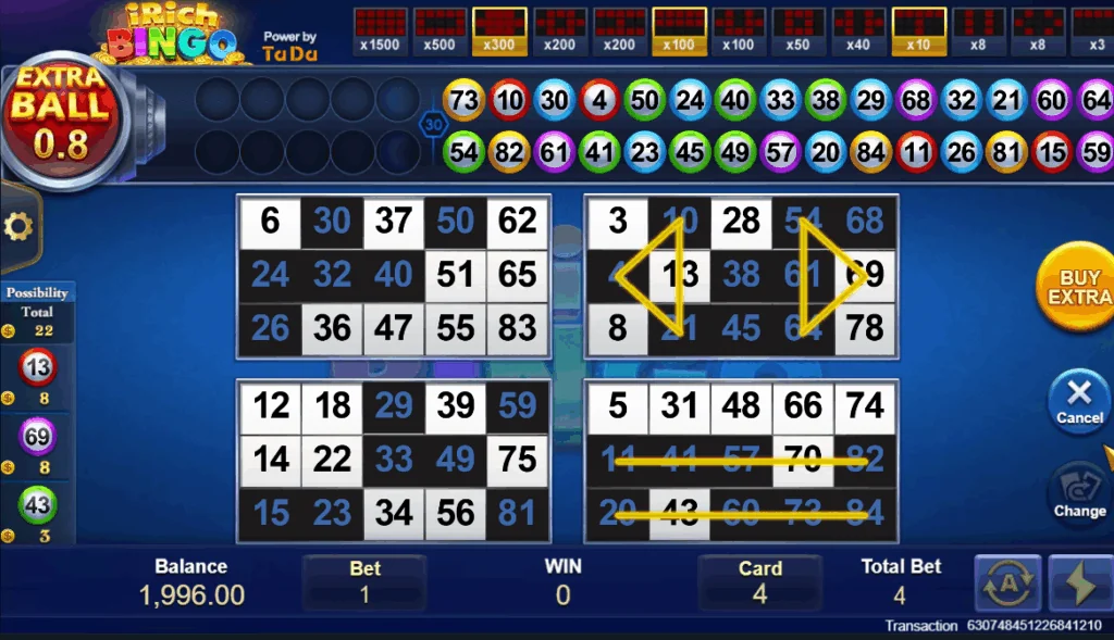 iRich Bingo slot game screenshot