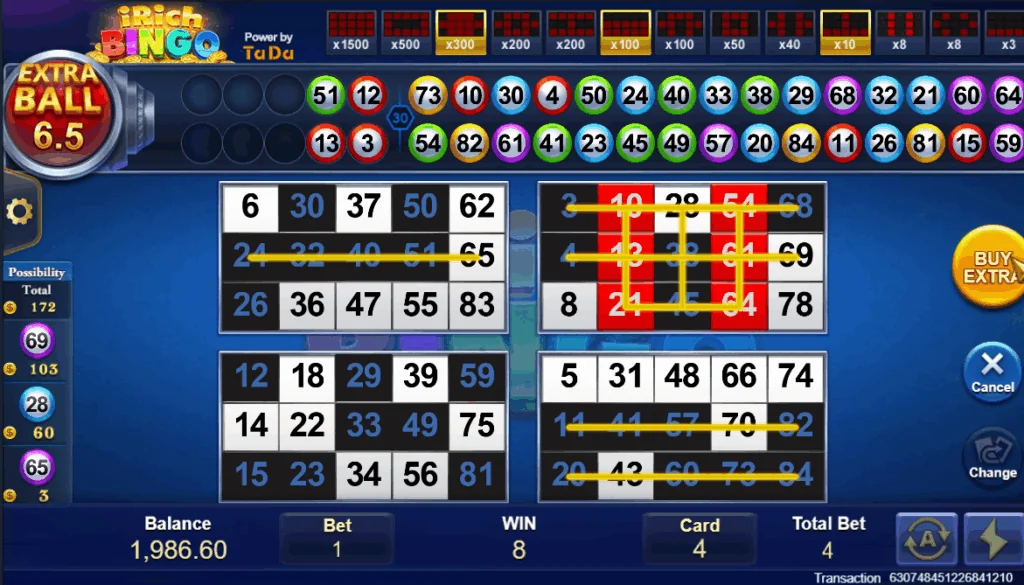 iRich Bingo slot game
