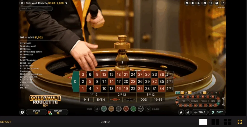 how to play Gold Vault Roulette game