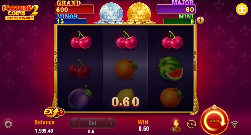 Fortune Coins 2 slot game screenshot