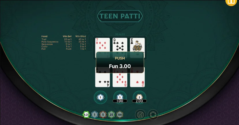 Teen Patti demo gameplay how to play