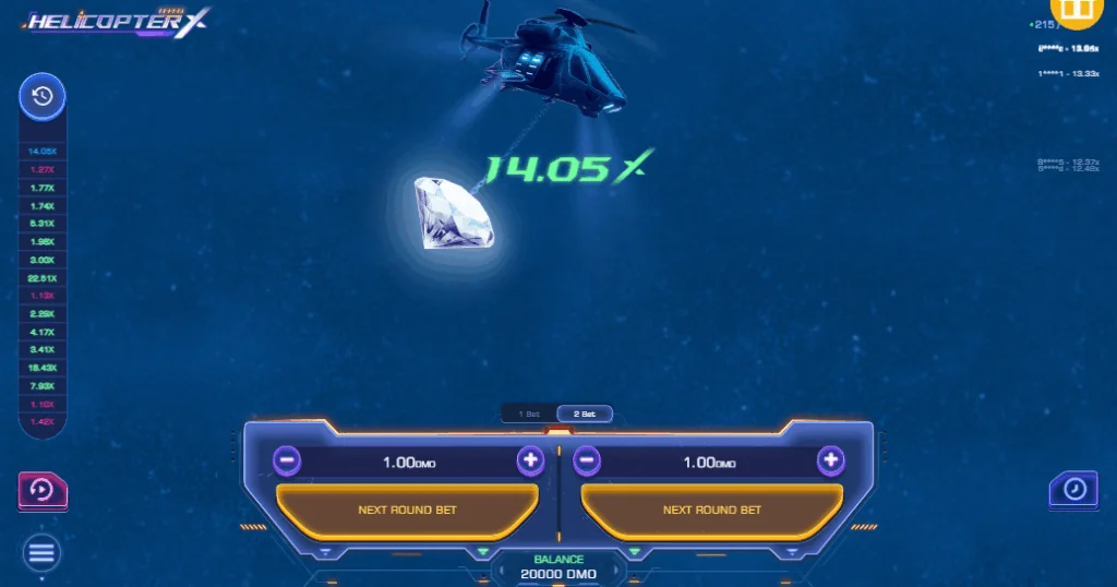 Helicopter X slot game screenshot
