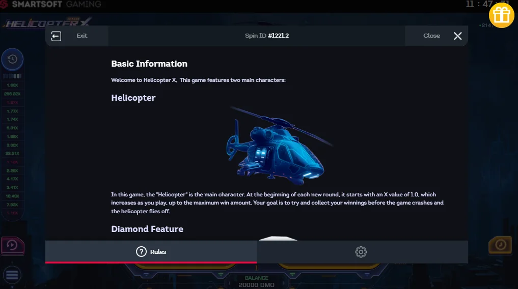 how to play Helicopter X slot game