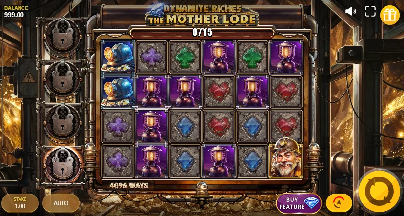 Dynamite Riches The Mother Lode slot game screenshot