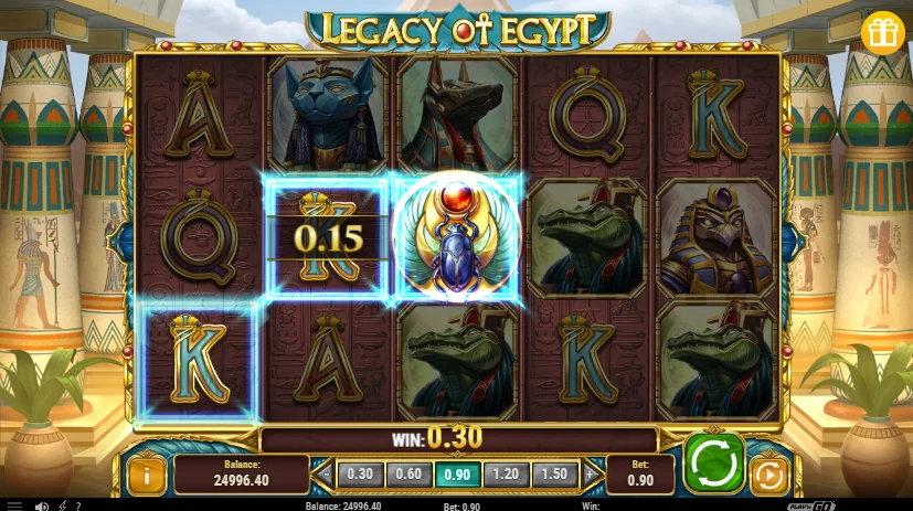 Legacy of Egypt slot features and rtp