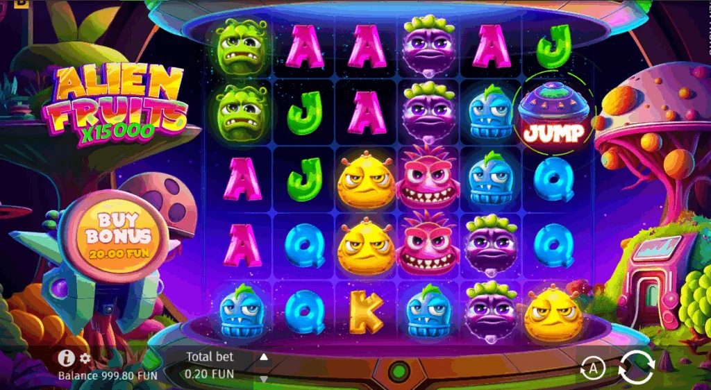 Alien Fruits slot game screenshot