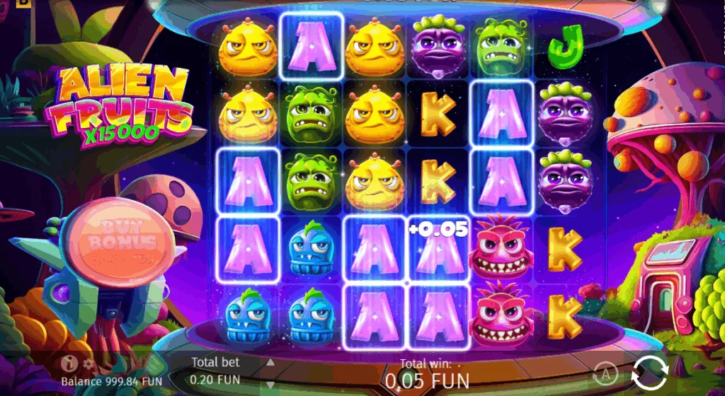 Alien Fruits slot features and rtp