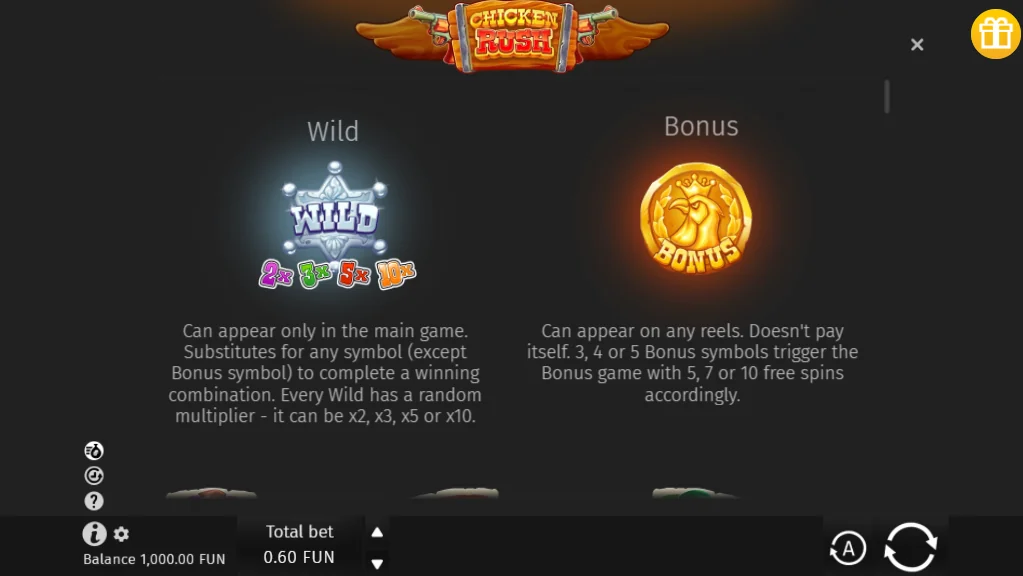 how to play Chicken Rush slot game