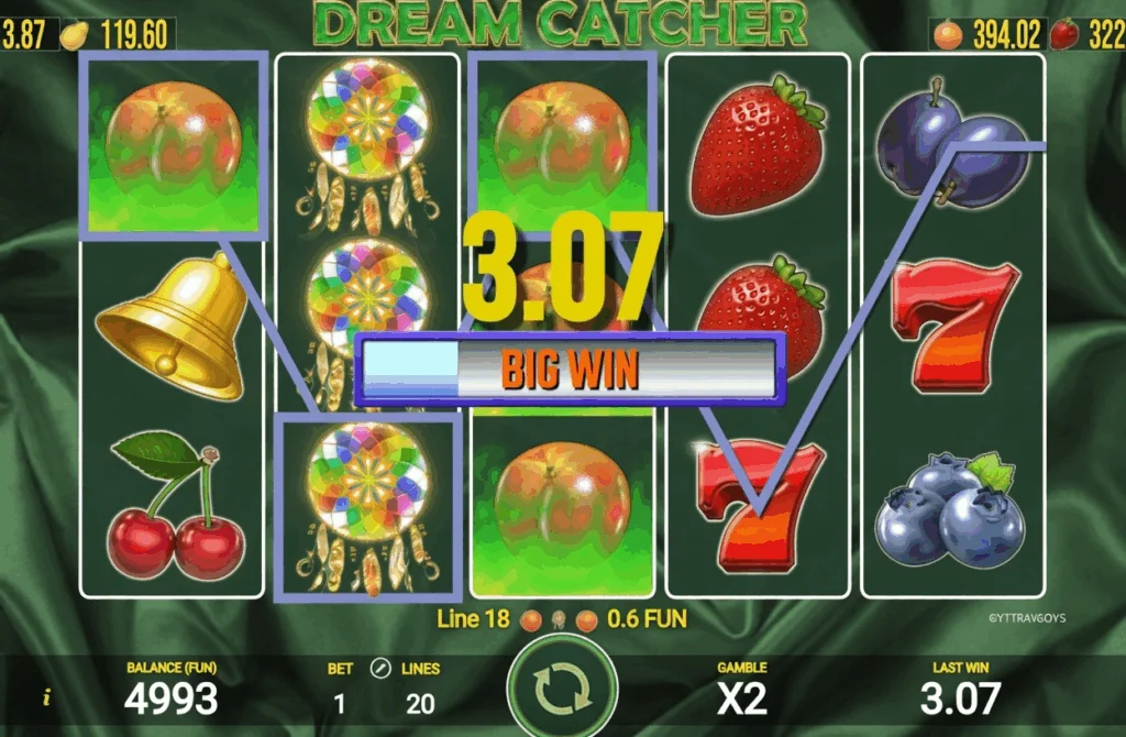 Dream Catcher slot features and rtp