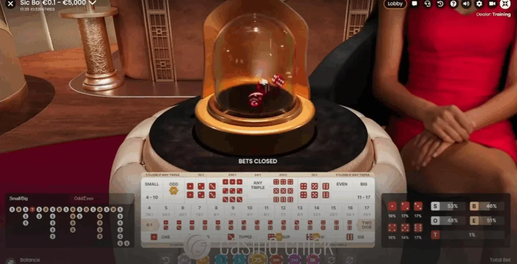 Sic Bo slot game screenshot