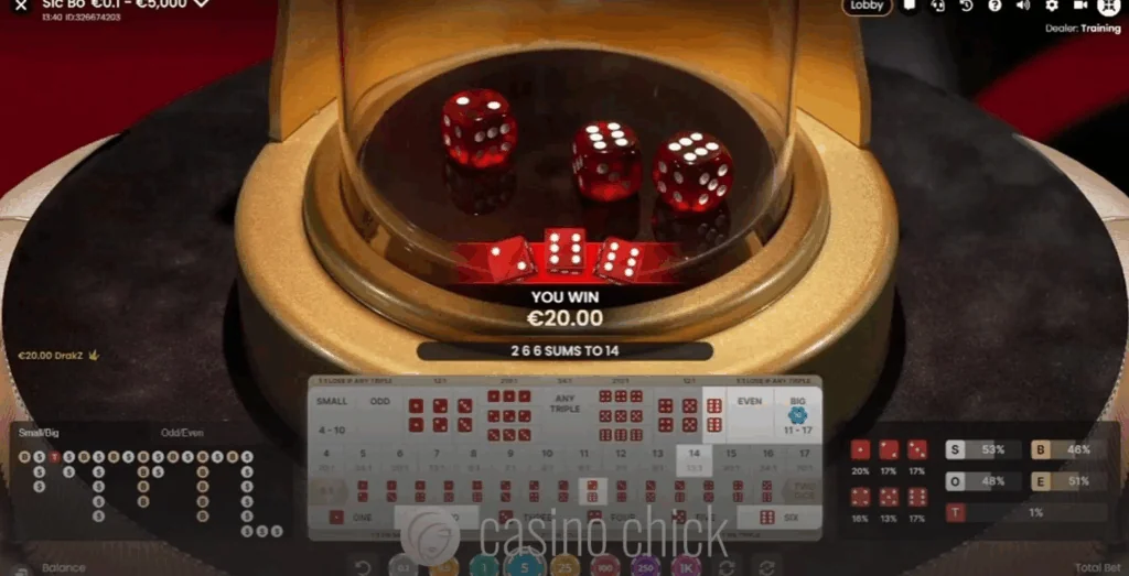 Sic Bo demo gameplay how to play