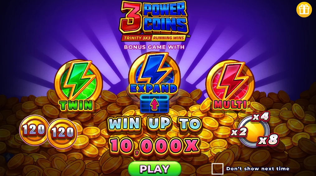3 Power Coins slot game screenshot
