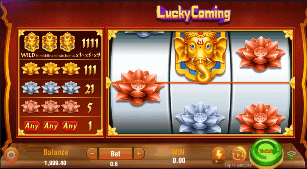 Lucky Coming slot game screenshot