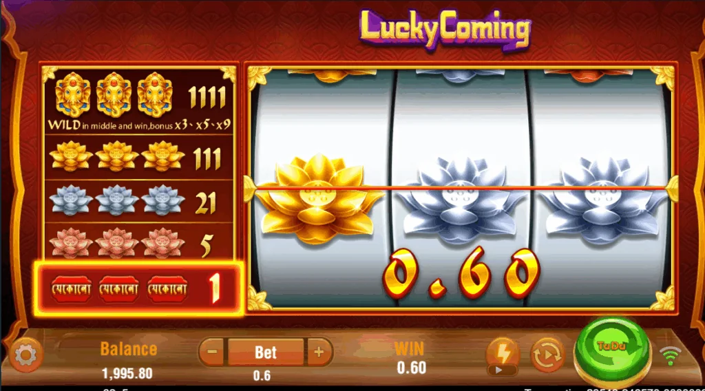 Lucky Coming slot features and rtp