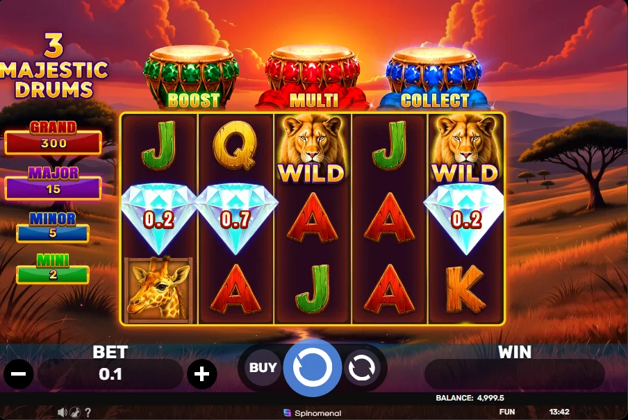 3 Majestic Drums slot game