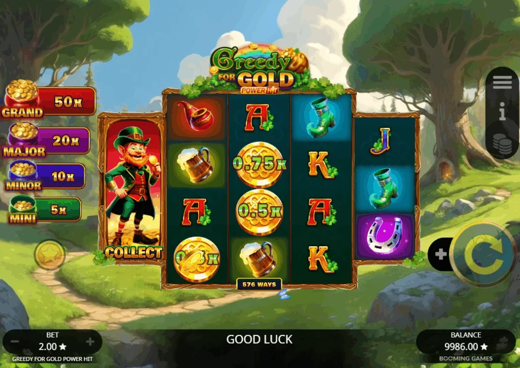 Greedy for Gold: Power Hit slot features and rtp
