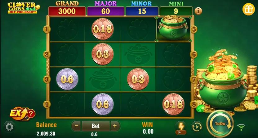 Clover Coins 4x4 slot game